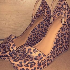 Cheeta Print Wedges High ( Women Size 8.5)